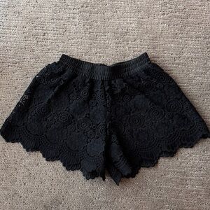 Miss Good Black Lace Shorts